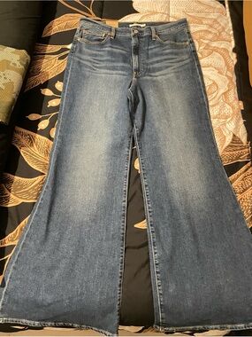 Levi's Medium Blue High-Rise Wide-Leg Jeans